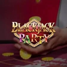 Blackjack Party slot logo by Evolution at ESC Casino